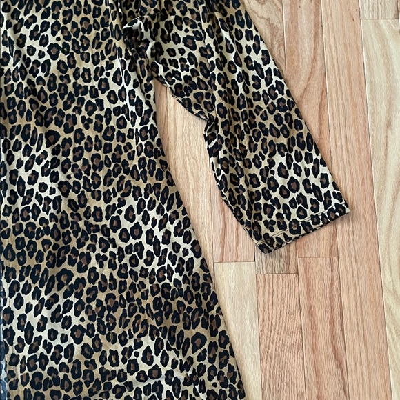 Nina Leonard Cardigan Womens 2X Brown Black Animal Print Stretch Layering Piece - Picture 4 of 9